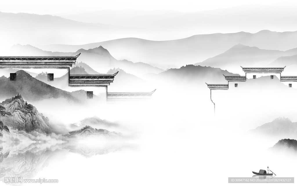 电视 灰色新款山水 TiF分层