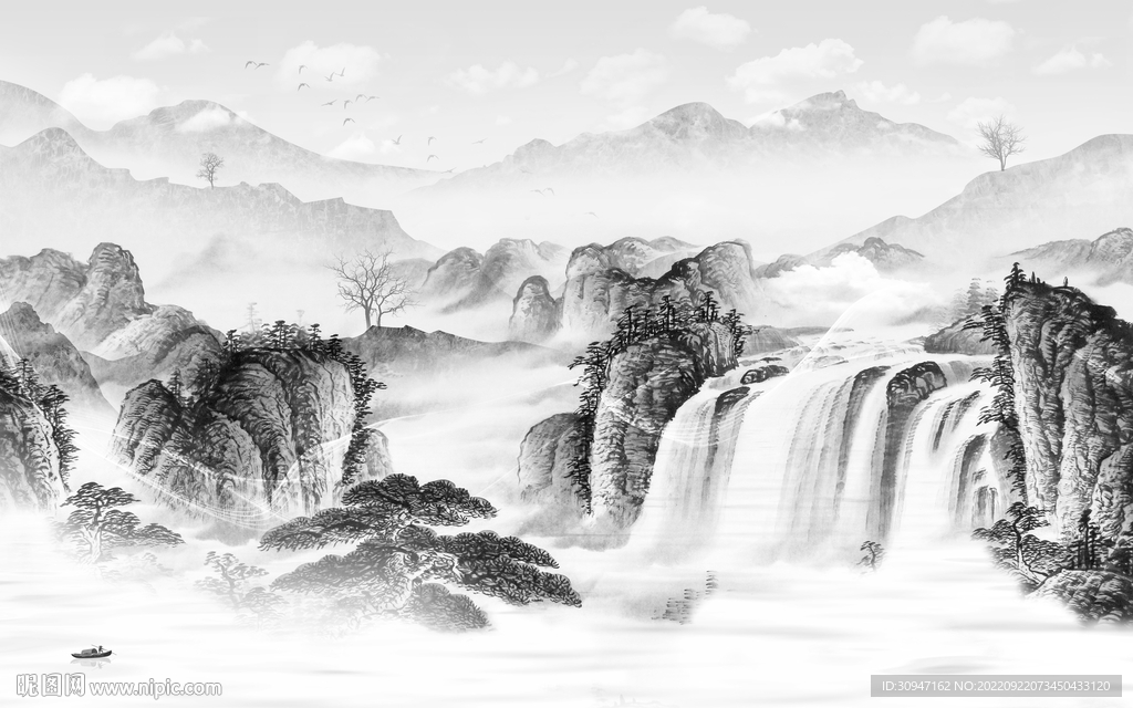 人气 灰色新款山水 TiF分层