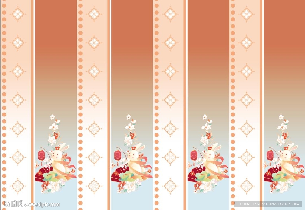 汉服 渐变  兔子