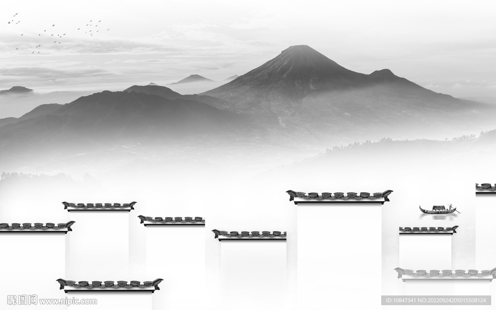 新款 简约意境山水 TIf分层