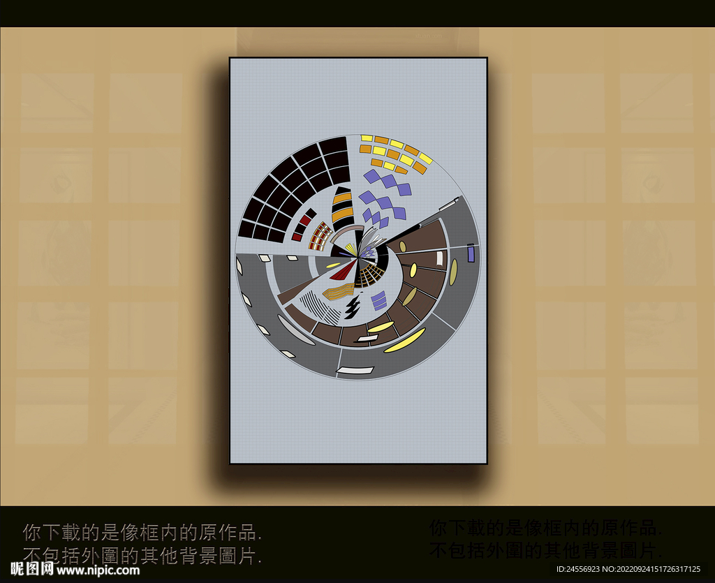 欧式古典抽象色块装饰画