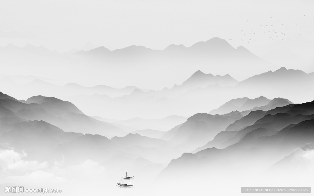 电视意境高端山水 TIf分层