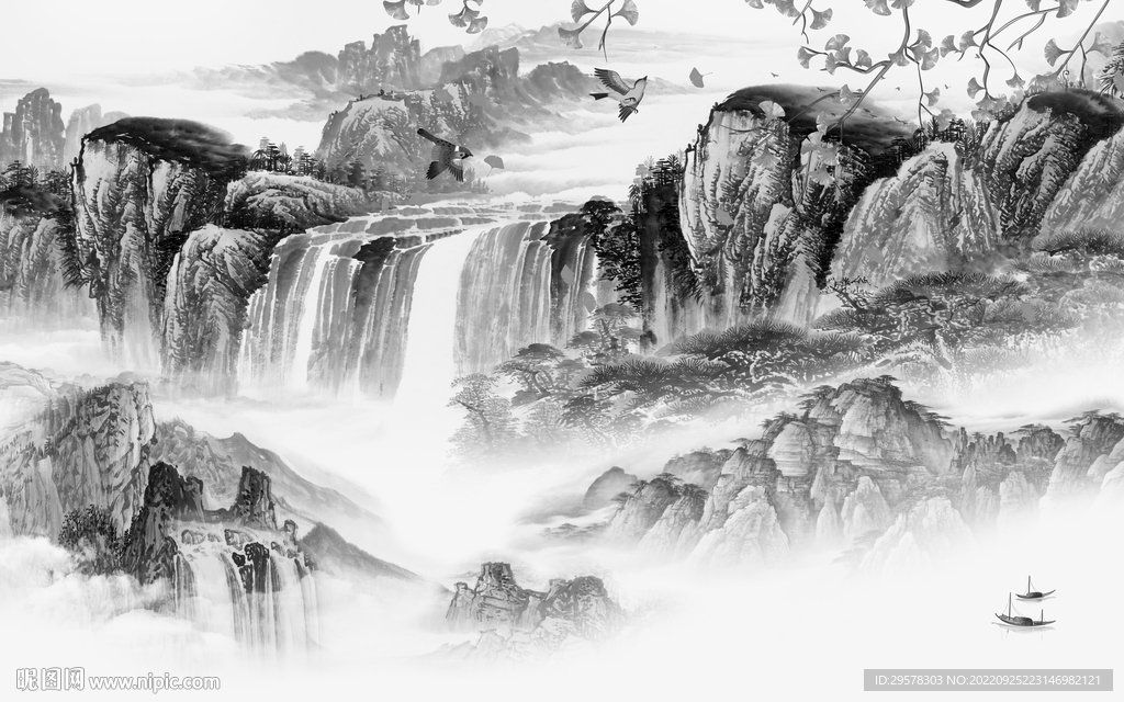 中式意境高端山水 TIf分层