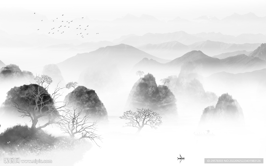 新中式意境高端山水 TIf分层