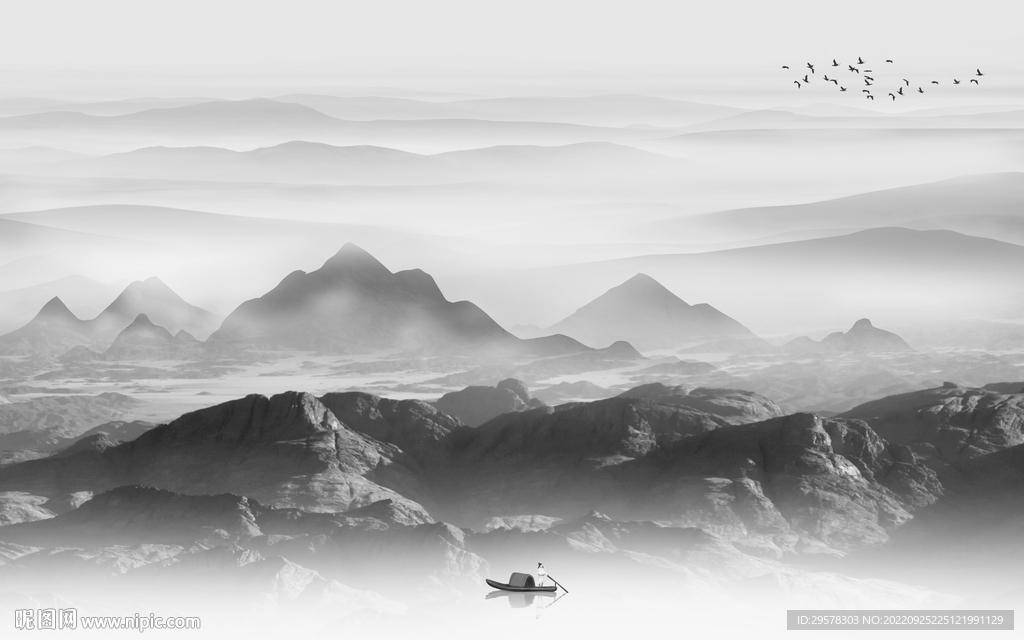 新款意境高端山水 TIf分层