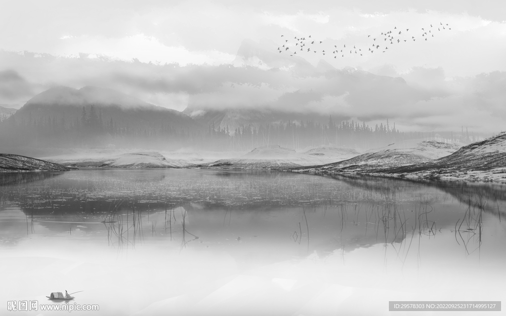 高档 意境高端山水 TIf分层