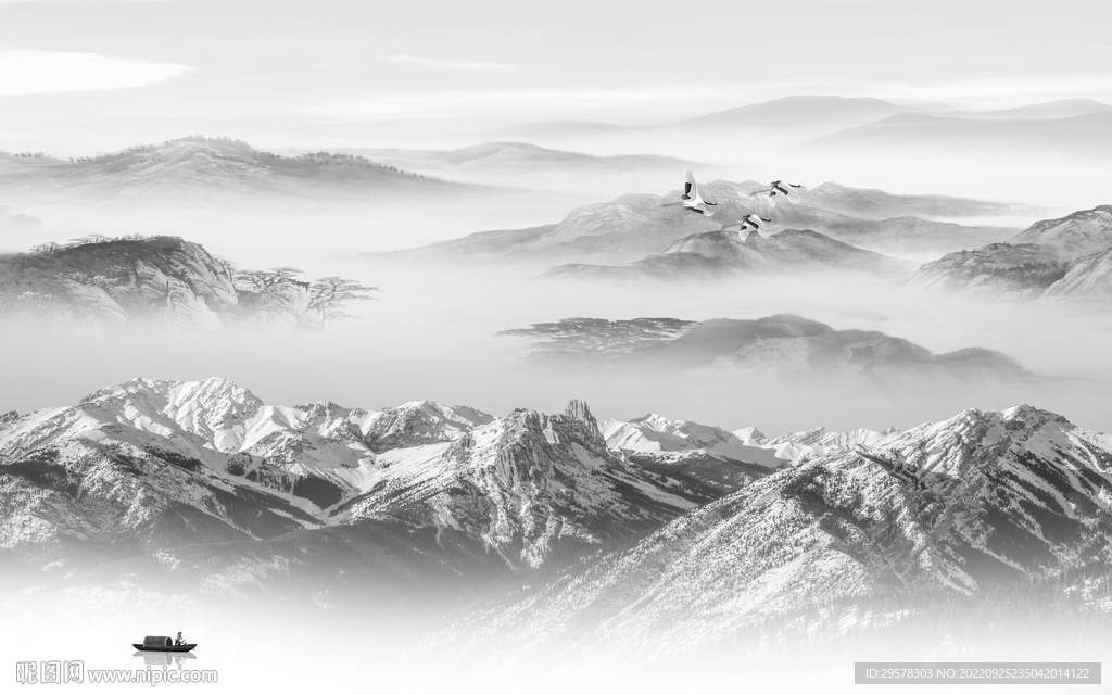 高清 意境高端山水 TIf分层