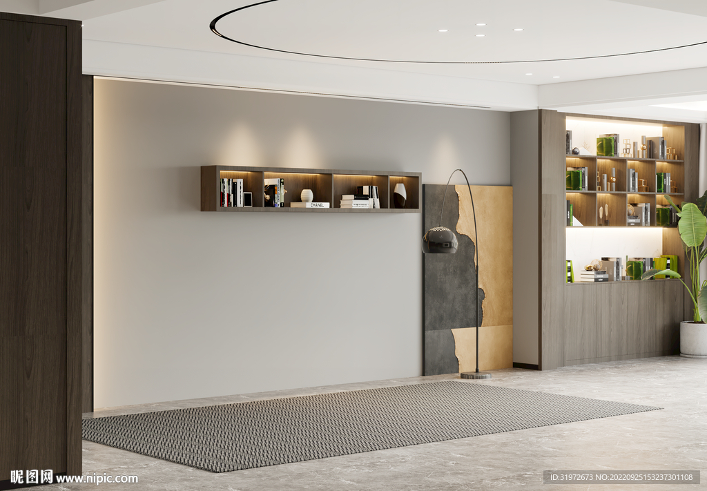 现代极简 轻奢客厅 空场景