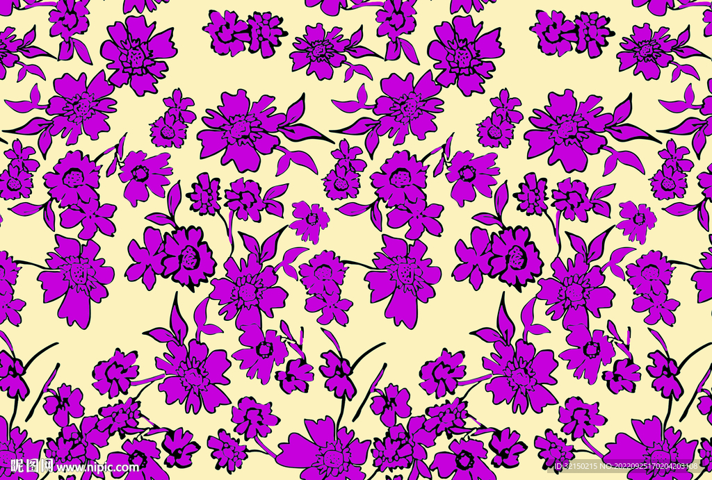 黄底紫花