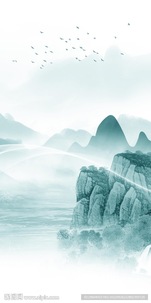 新中式现代山水玄关 TIf分层