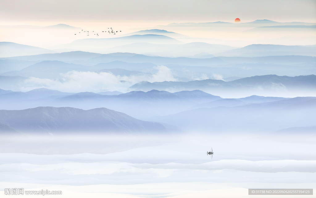 新中式山水墙画