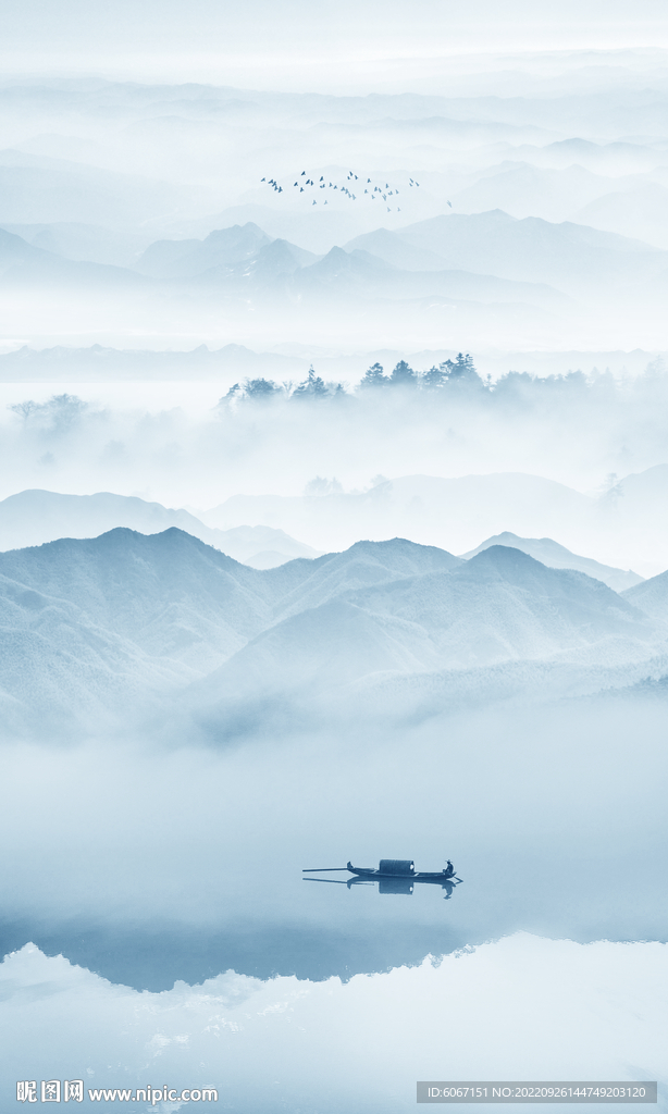 玄关意境水墨画