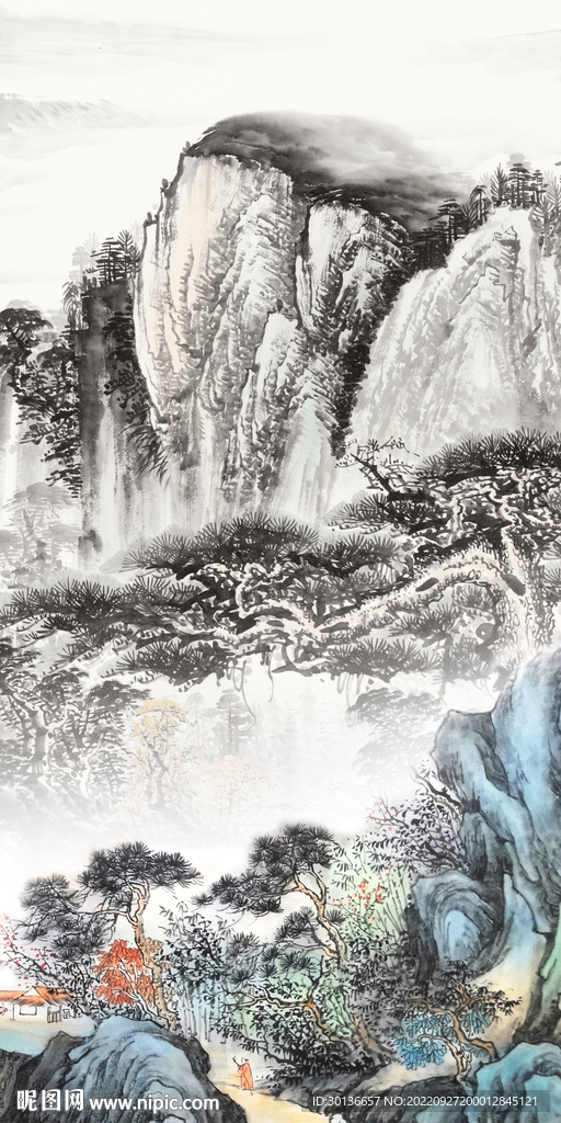 极简新品玄关山水 TiF分层