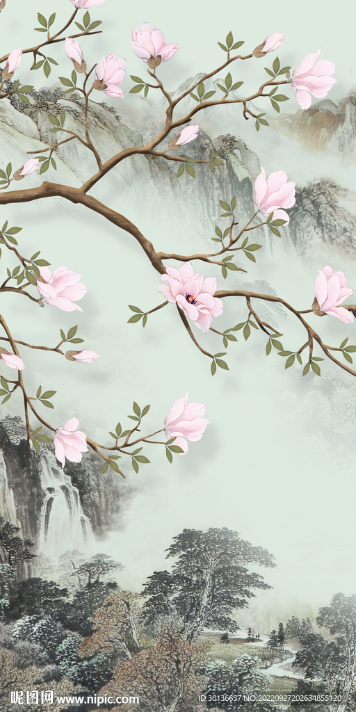 最新高档山水玄关 TiF分层