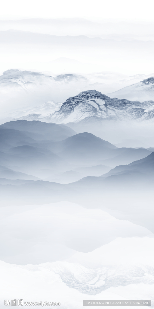 中国风高档山水玄关 TiF分层