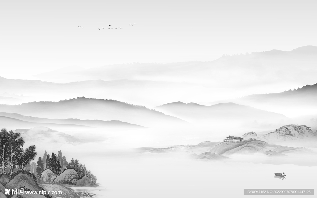 新上架现代山水 TiF分层