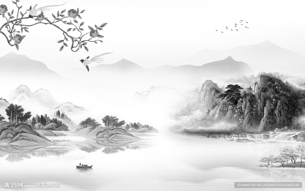 最新款中式山水 TiF分层