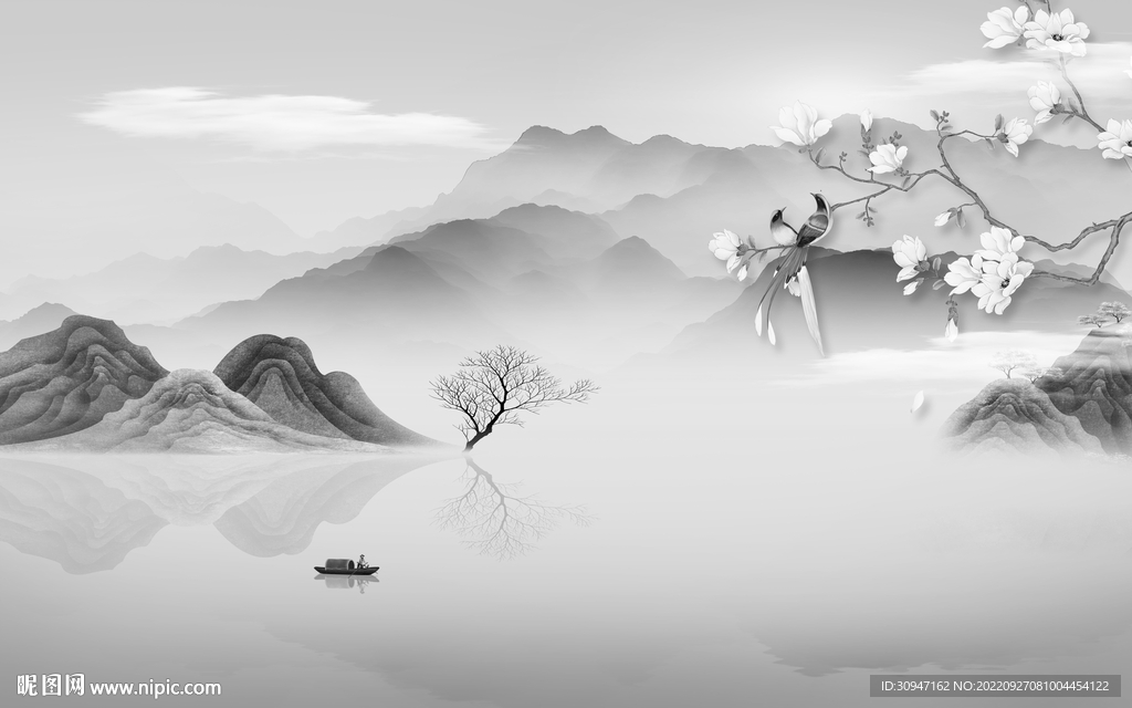 高端新款中式山水 TiF分层