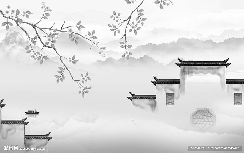 高档 新款中式山水 TiF分层