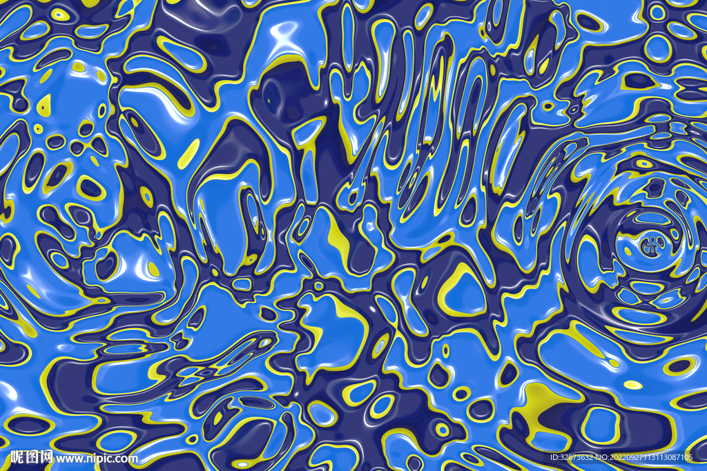 蓝色立体墙面纹理