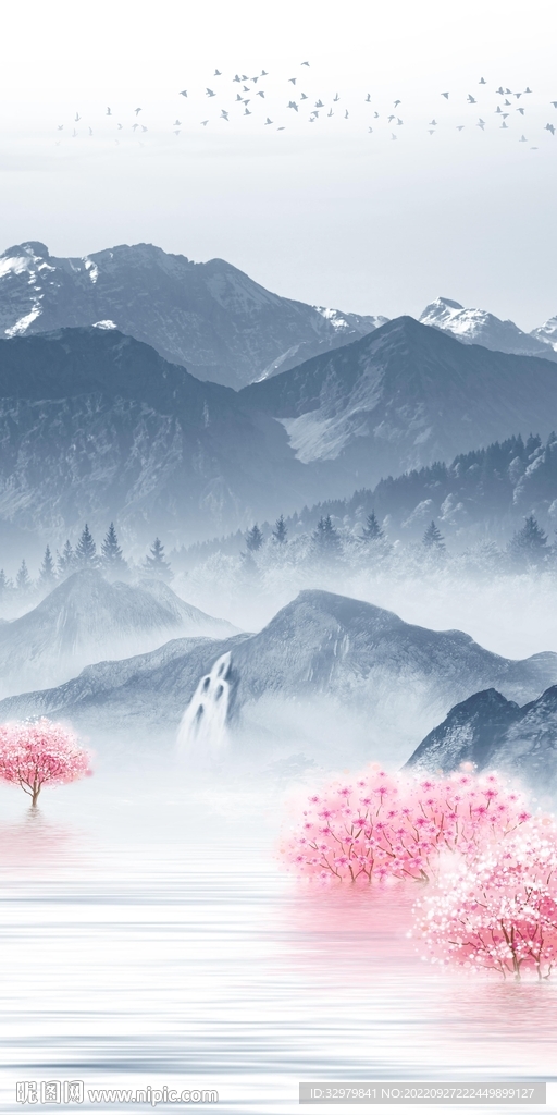 现代 最新山水玄关 tIf分层