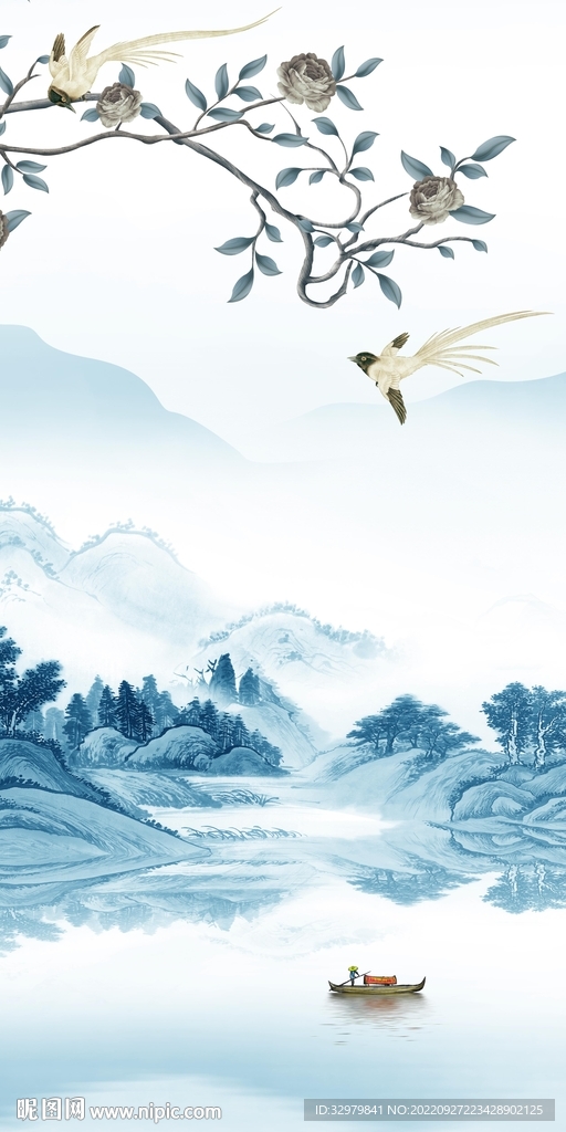 高档 最新山水玄关 tIf分层