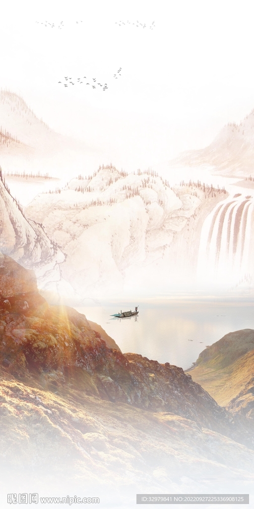 现代大气山水玄关 TIf分层