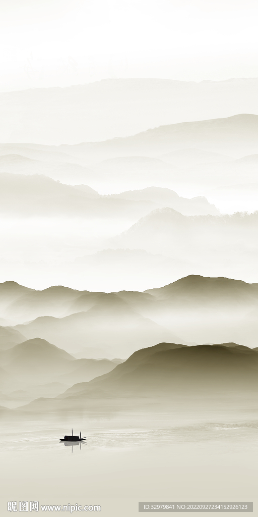 高档 大气山水玄关 TIf分层