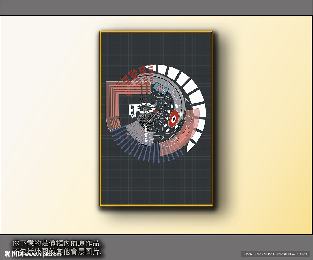 西部牛仔抽象装饰画