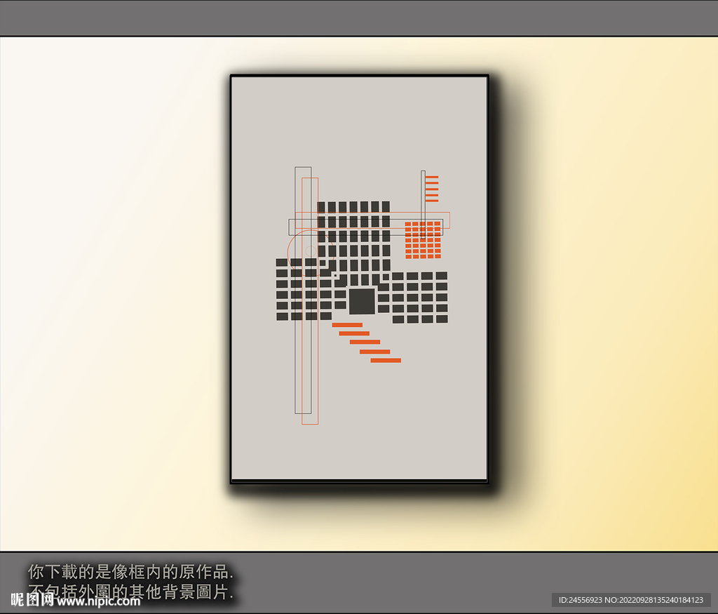 西部牛仔抽象装饰画