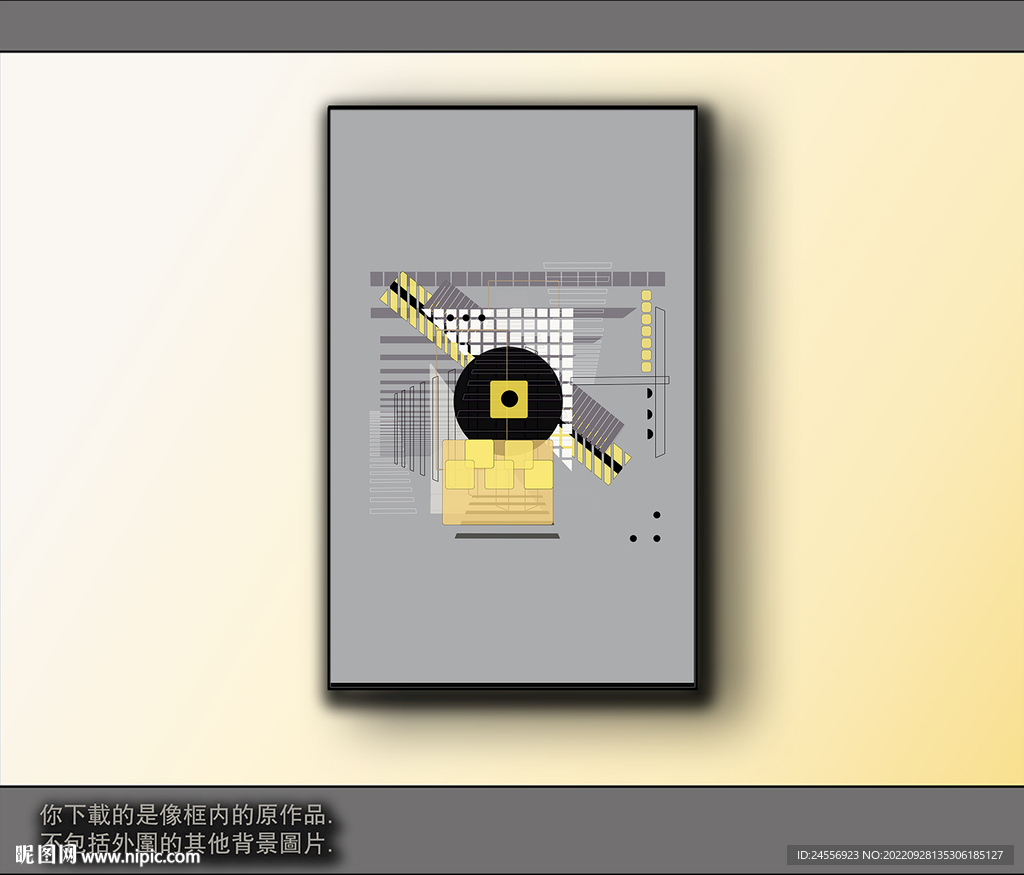 西部牛仔抽象装饰画