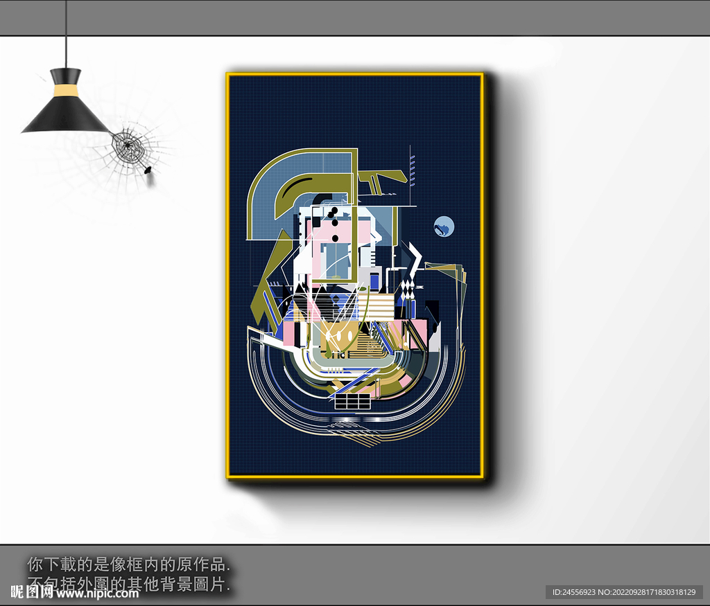 欧式黑白风格抽象装饰画