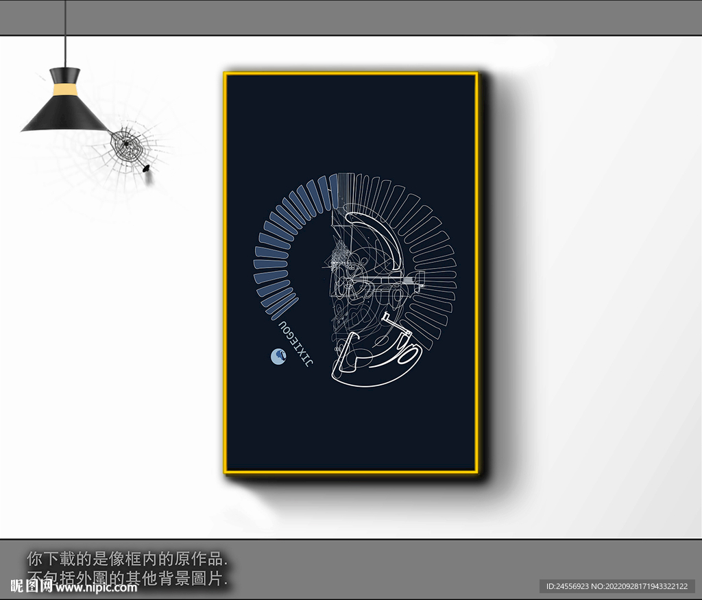 欧式黑白风格抽象装饰画