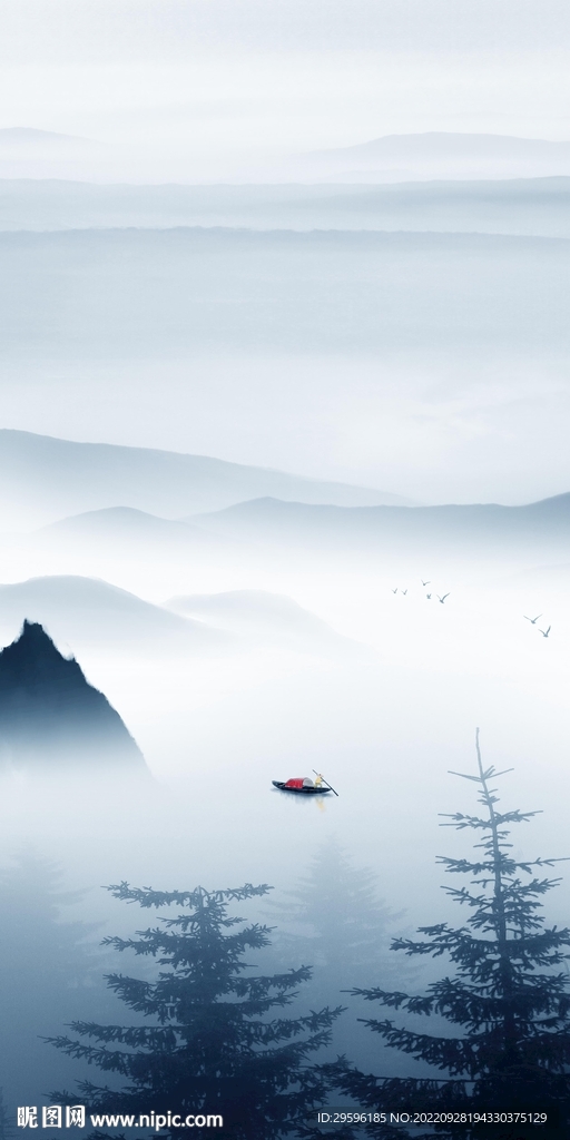 人气风景玄关山水 Tif分层