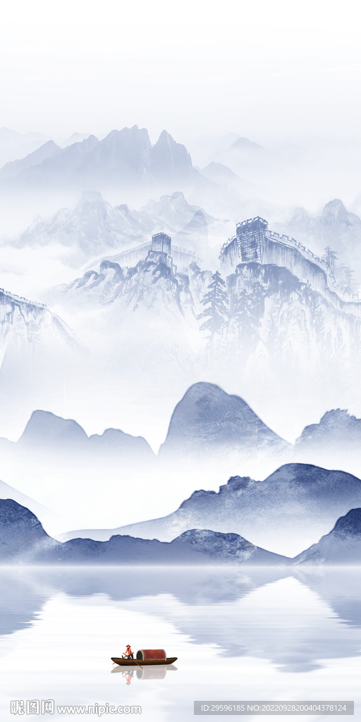 高清风景玄关山水 Tif分层