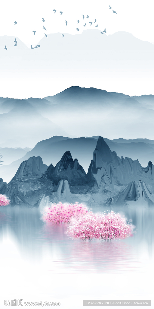 奢华新品玄关山水 Tif分层