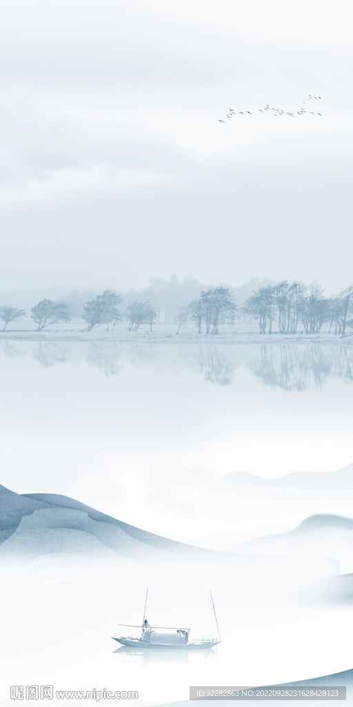 高清新品玄关山水 Tif分层