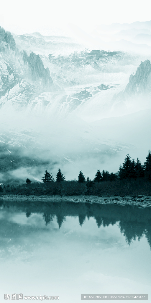 人气新品玄关山水 Tif分层