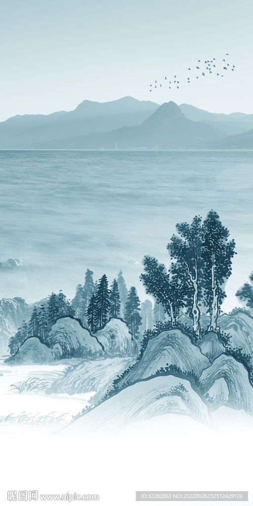 爆款新品玄关山水 Tif分层