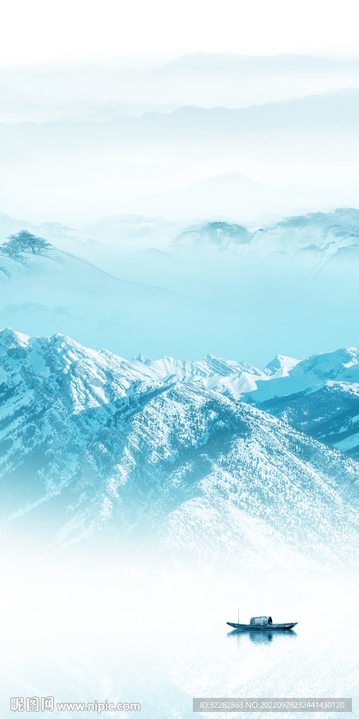 大气 新品玄关山水 Tif分层