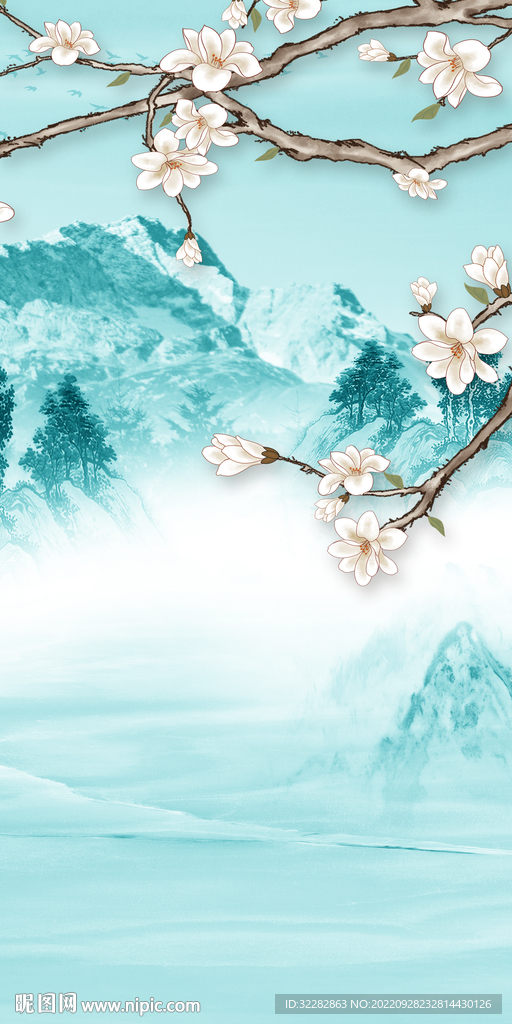 高档新品玄关山水 Tif分层