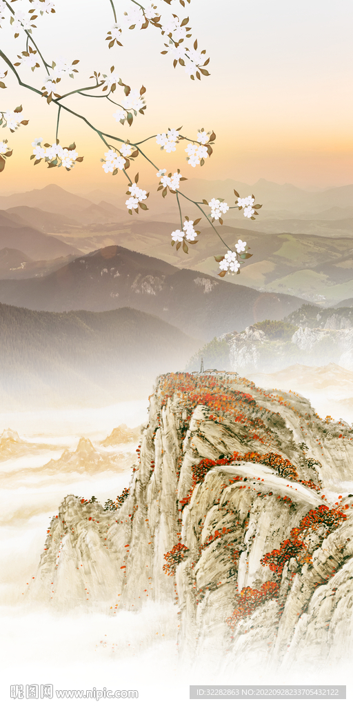 现代 新品玄关山水 Tif分层