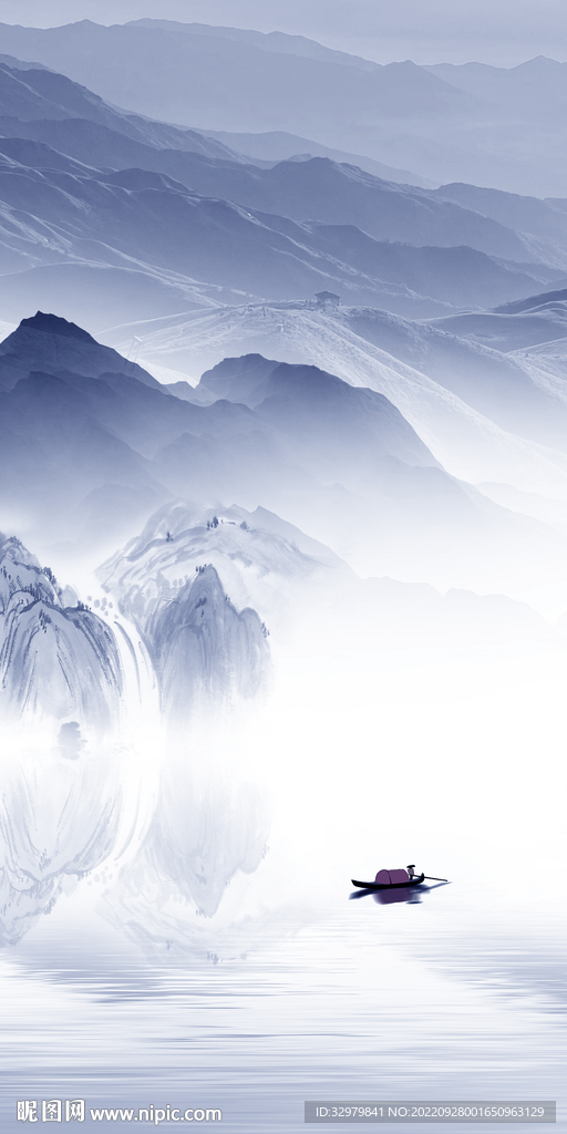 高档 玄关新款山水 TIf分层