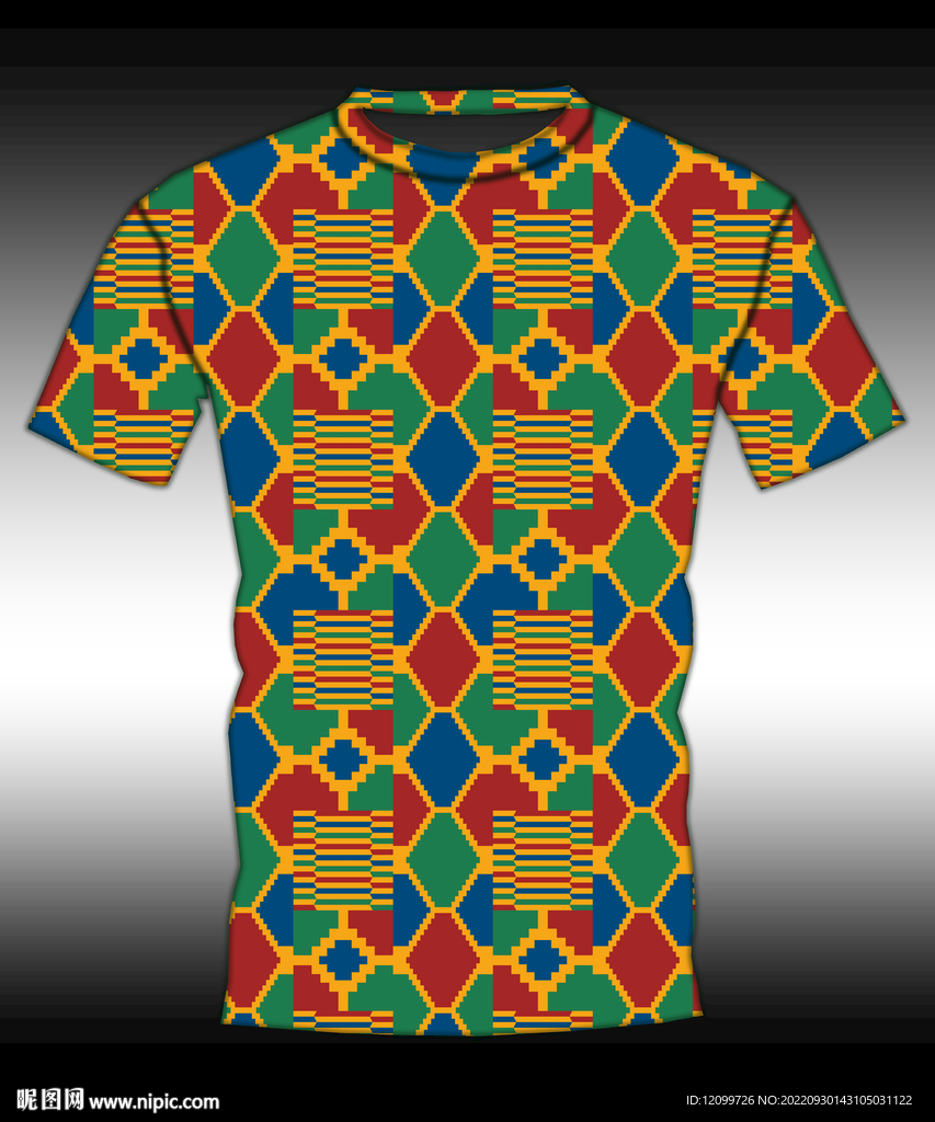 大牌几何图案数码印花