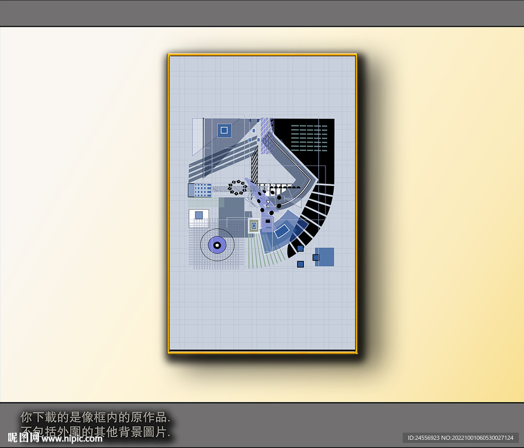 欧式黑白风格抽象装饰画