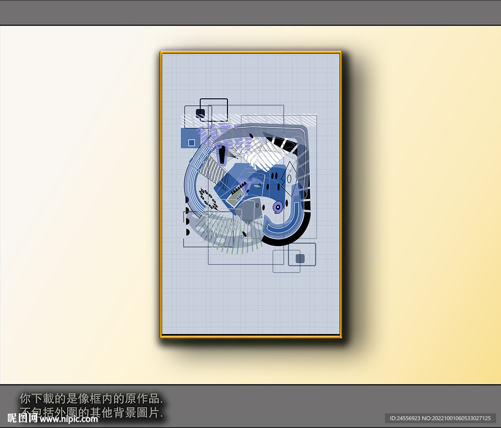 欧式黑白风格抽象装饰画