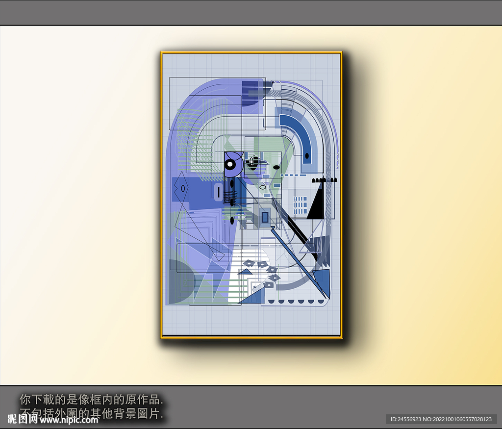 欧式黑白风格抽象装饰画