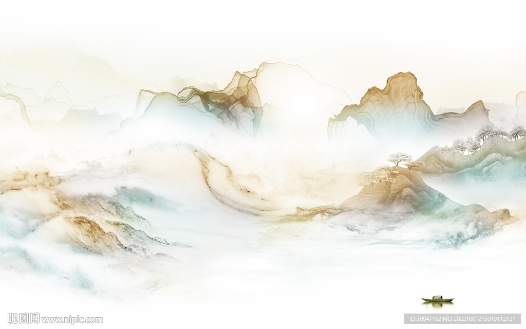 高清 最新款山水画 tIf分层