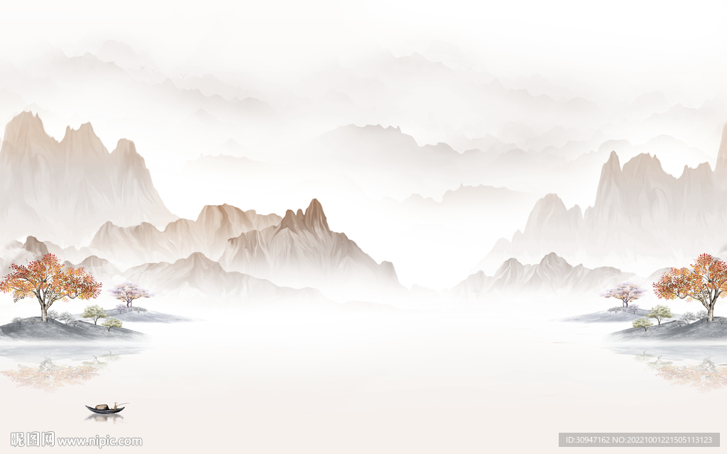 人气最新款山水画 tIf分层