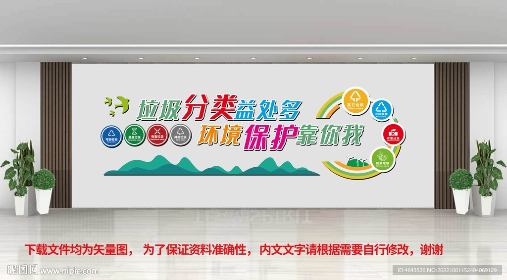  垃圾分类文化墙 